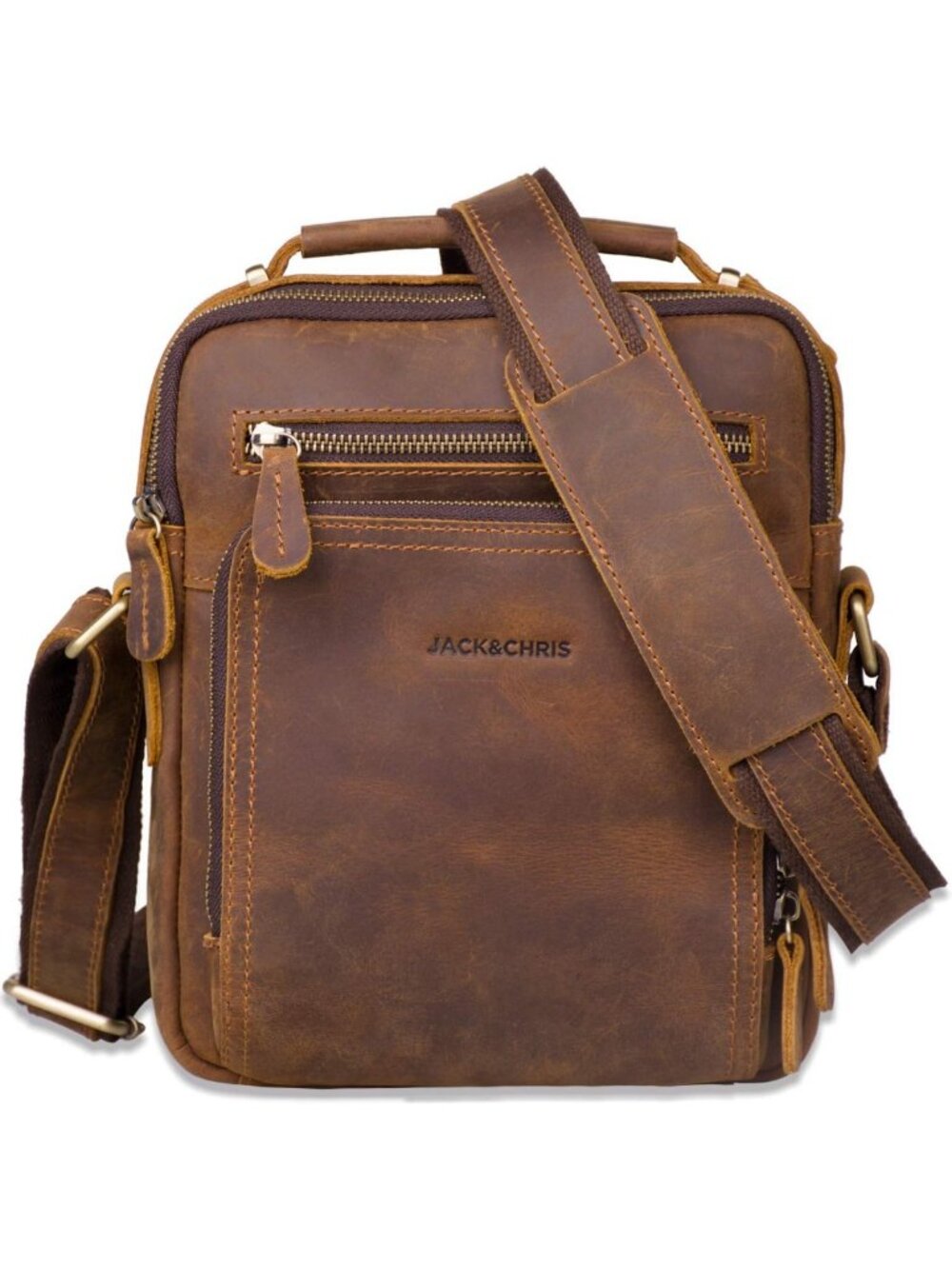 Stylish Leather Messenger Bag for Men | Versatile Crossbody Work Purse